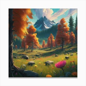 Magnificent forest meadows oil painting abstract painting art 17 Canvas Print