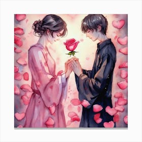 Kiss From A Rose Canvas Print