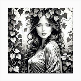 Black And White Painting 4 Canvas Print