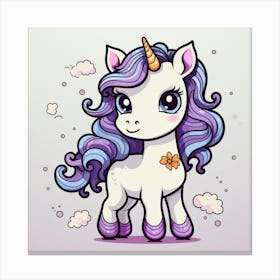 Cute Unicorn 385 Canvas Print