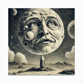 Man On The Moon Canvas Print