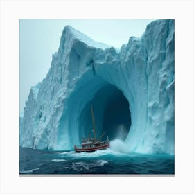 Iceberg Cave Canvas Print