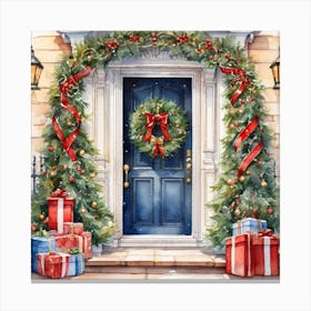 Christmas Door 192 Canvas Print