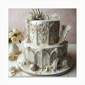 Victorian Wedding Cake 3 Canvas Print