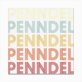 Penndel Pennsylvania Penndel Pa Retro Vintage Text Canvas Print