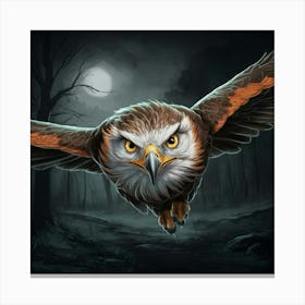 Eagle In Flight Canvas Print