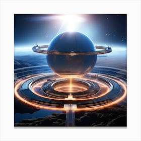 Futuristic Spaceship 57 Canvas Print