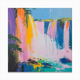 Abstract Travel Collection Iguazu Falls Argentina Brazil 4 Canvas Print