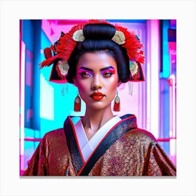 Japanese Geisha Canvas Print