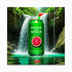 Watermelon Green Canvas Print