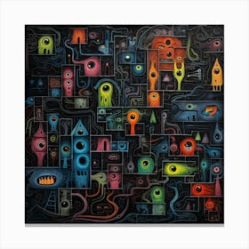 Monster City Canvas Print