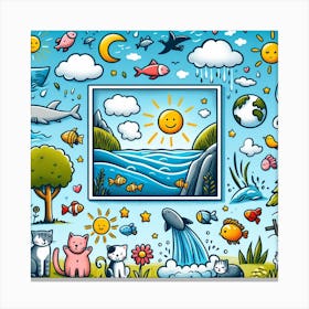 Doodle Set Canvas Print