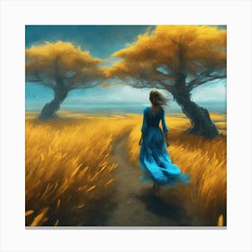 Serenity In Motion Ethereal Fields And Majestic Seascapes Photorealistic Art In Graceful Harmony (7) Canvas Print