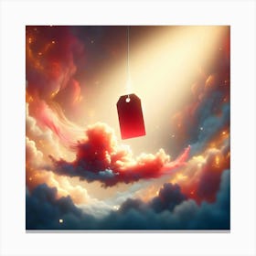 Red Tag In The Clouds Canvas Print