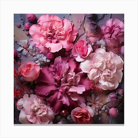 Pink Carnations 5 Canvas Print