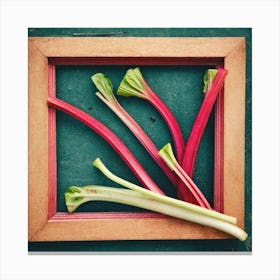 Rhubarb As A Frame (24) Canvas Print