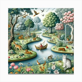 Garden Of Animals Canvas Print