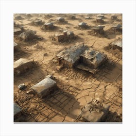 Village In The Desert 2 Canvas Print