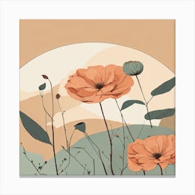 Poppies In The Meadow Canvas Print