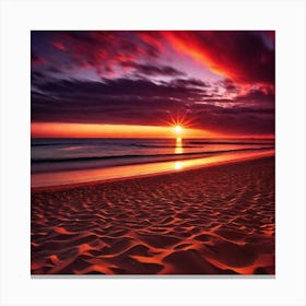 Sunset On The Beach 455 Canvas Print