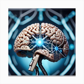 Artificial Intelligence Brain 12 Canvas Print