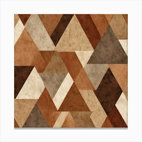 Brown Triangles 1 Canvas Print