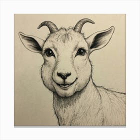 Goat'S Face Canvas Print