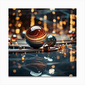 Abstract Spheres 3 Canvas Print