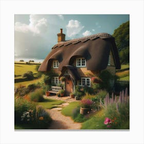 Cottage In The Countryside Canvas Print