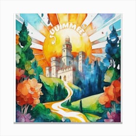 Watercolor landscapes Canvas Print