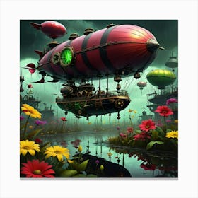 Zepelin Rosa Del Futuro Canvas Print