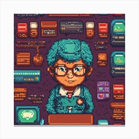 Pixel Art 38 Canvas Print