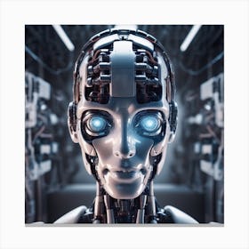 Robot Head 15 Canvas Print