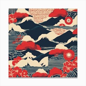 Japanese Mountains Canvas Print