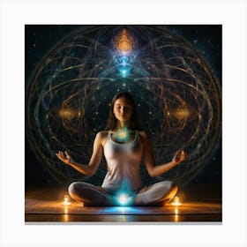 Meditating Woman Canvas Print