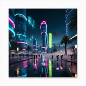 Futuristic City 1 Canvas Print