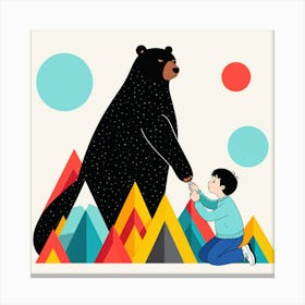 Bear With A Child 9 Canvas Print