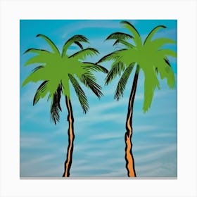 Two Palm Trees Canvas Print