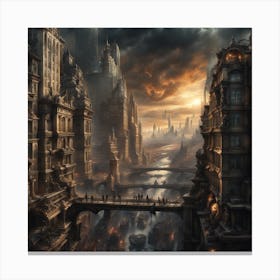 Futuristic City Canvas Print