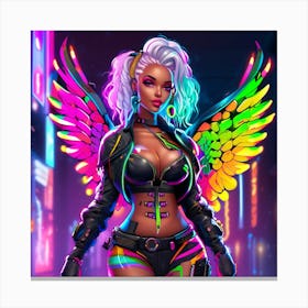 Neon Angel 18 Canvas Print