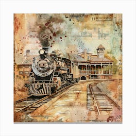 Vintage Steam Train 11 Canvas Print