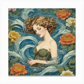 Girl In The Water 2 Canvas Print