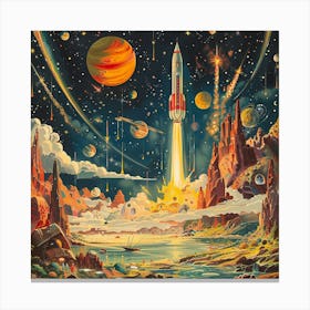 Space Rocket 3 Canvas Print