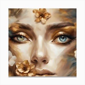 Gold Face Canvas Print