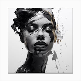 Black And White Painting Canvas Print