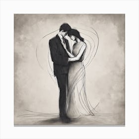 Couple Hugging 4 Canvas Print
