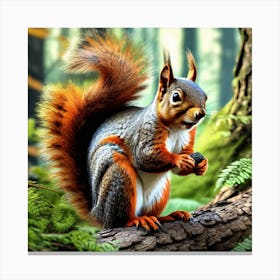 Squirrel In The Forest 397 Canvas Print