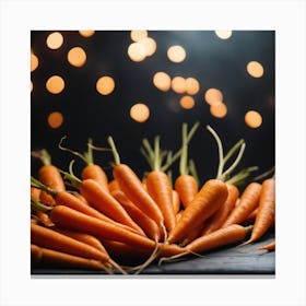 Carrots On A Table Canvas Print