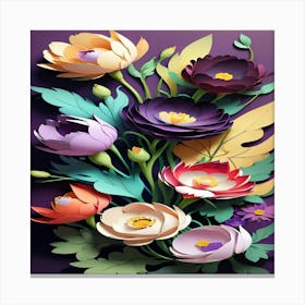 Paper Flowers Canvas Print