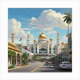 Brunei City Art Print 2 2 Canvas Print